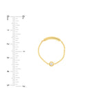 3pt Diamond Bezel Chain Ring with Sizing Bar