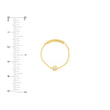 3pt Diamond Bezel Chain Ring with Sizing Bar