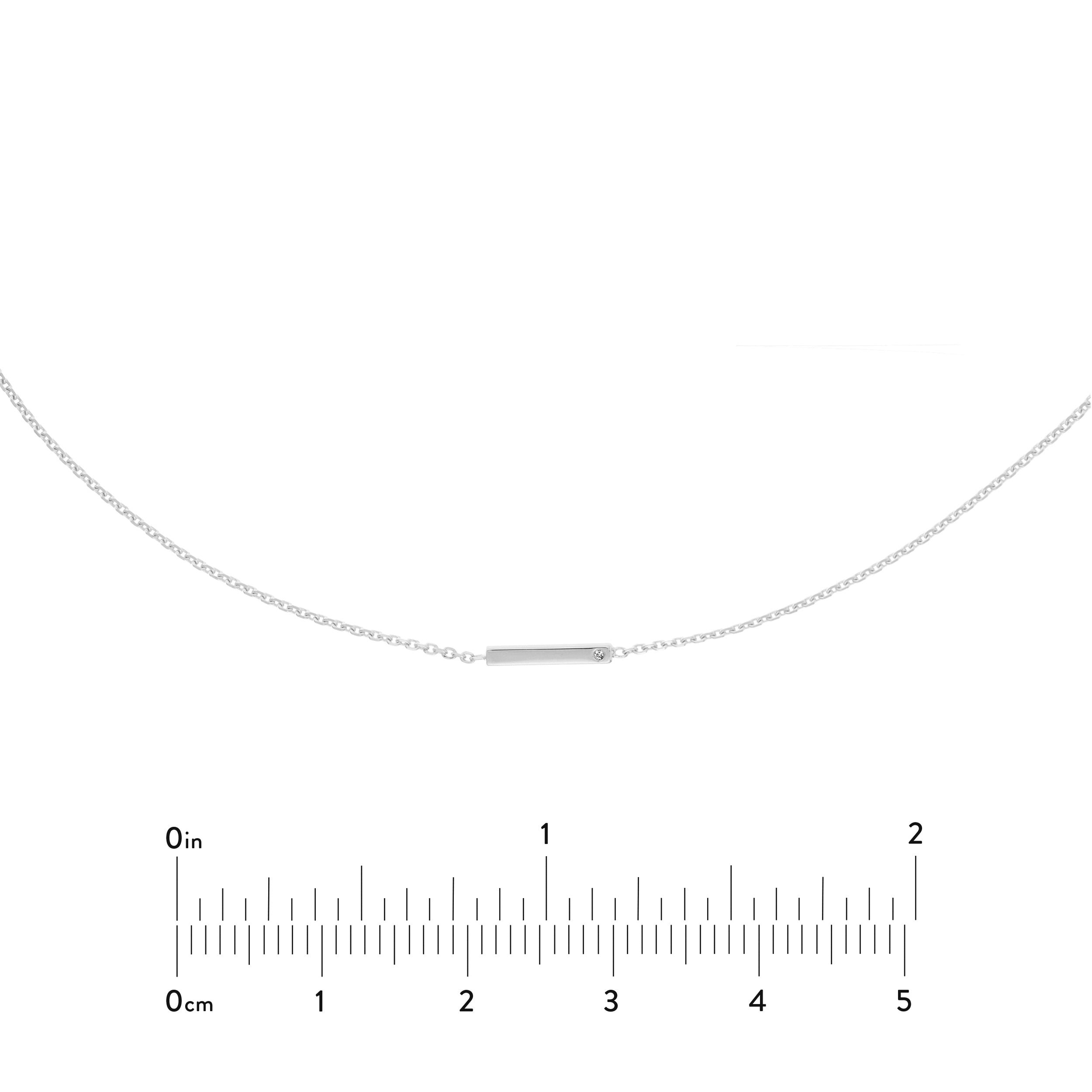 Staple Bar with Diamond Adjustable Choker