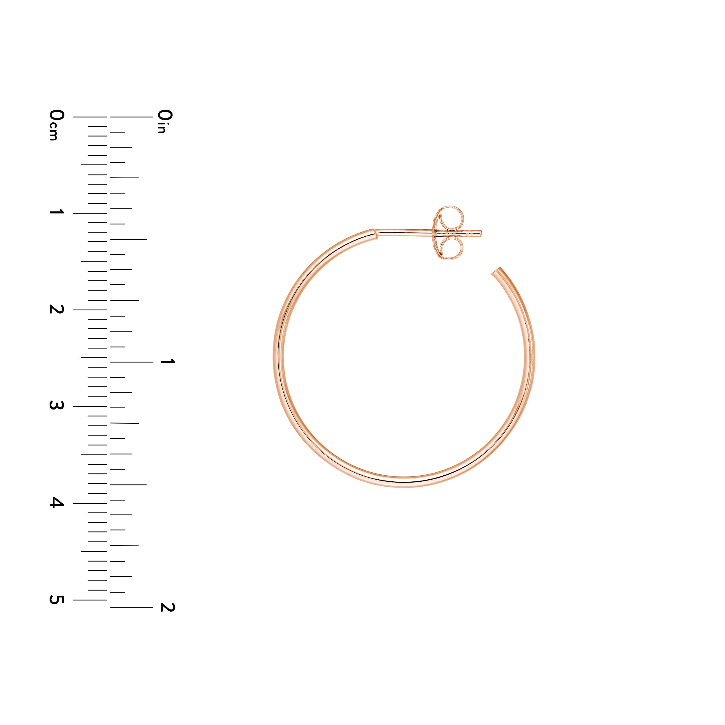 25mm x 1.2mm Hoop Post Earrings