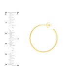25mm x 1.2mm Hoop Post Earrings