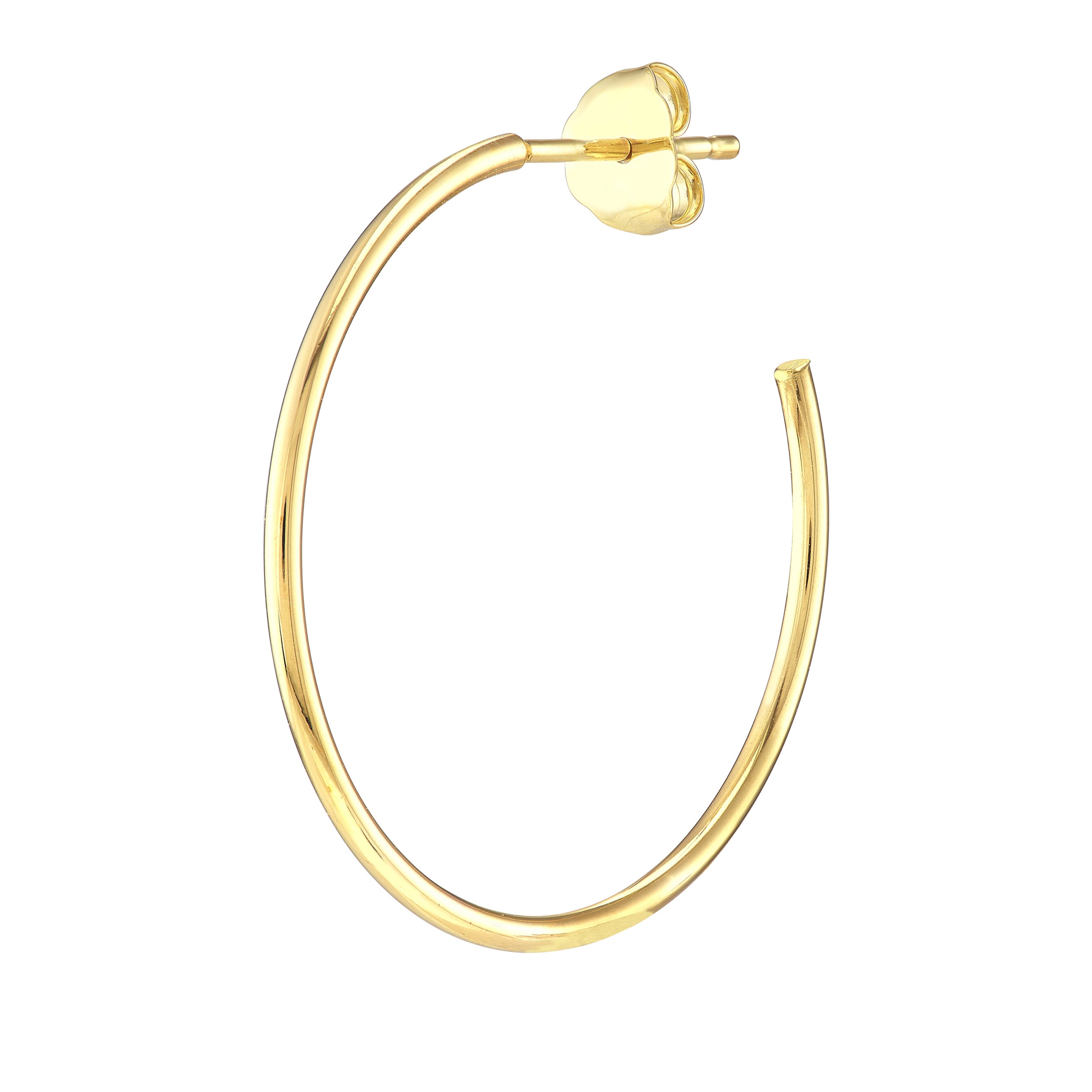 25mm x 1.2mm Hoop Post Earrings