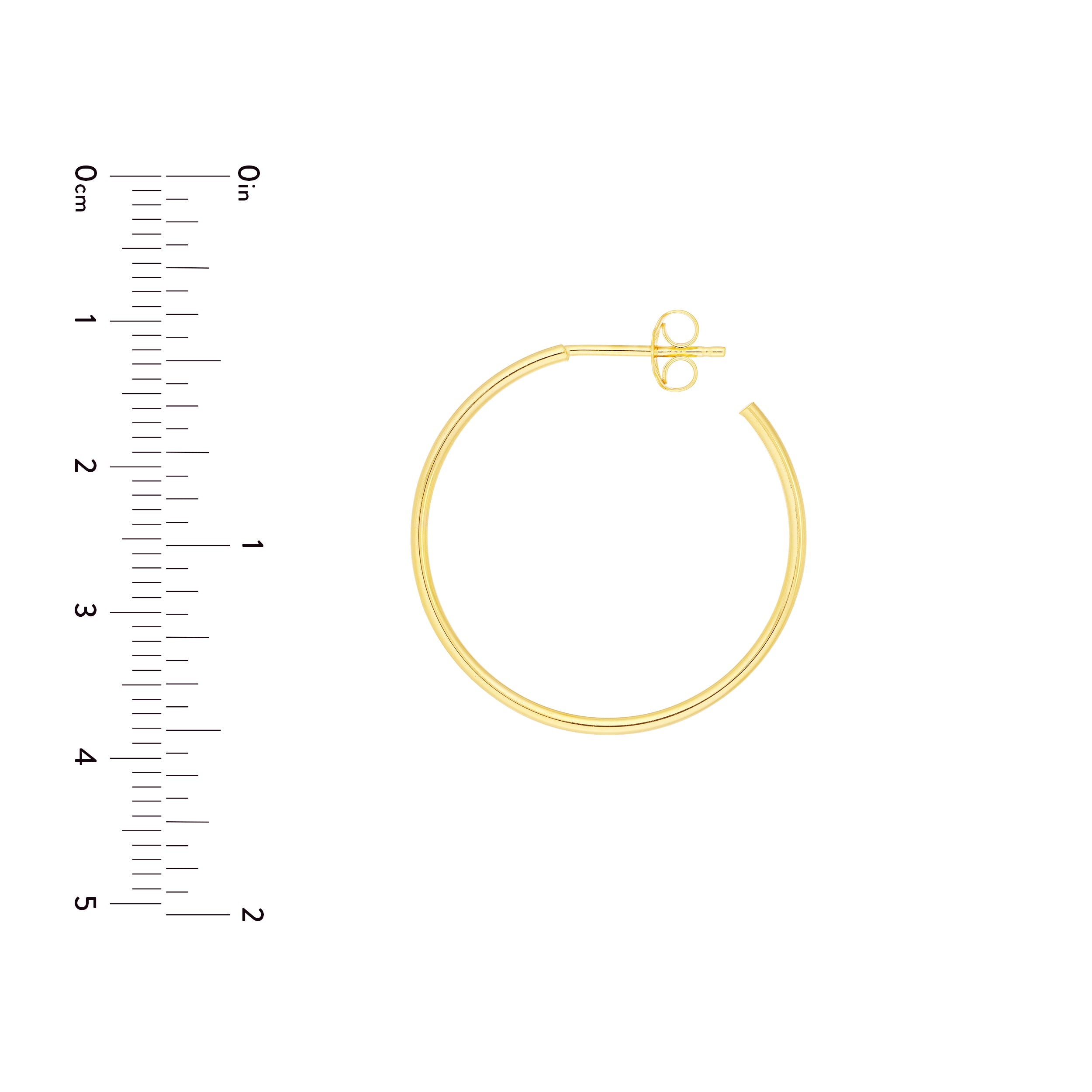 25mm x 1.2mm Hoop Post Earrings