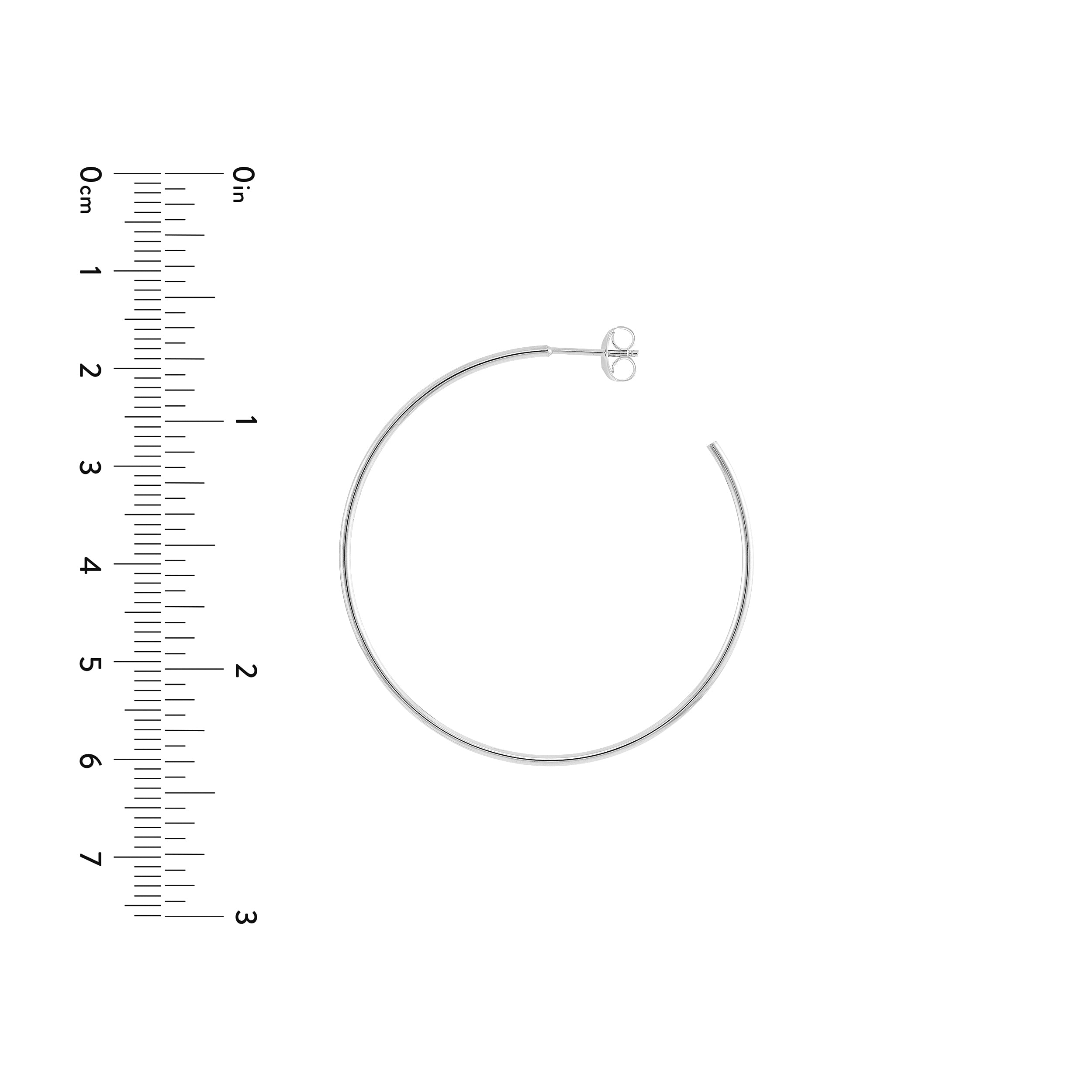 40mm x 1.2mm Hoop Post Earrings