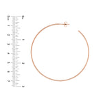 60mm x 1.2mm Hoop Post Earrings