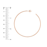 60mm x 1.2mm Hoop Post Earrings