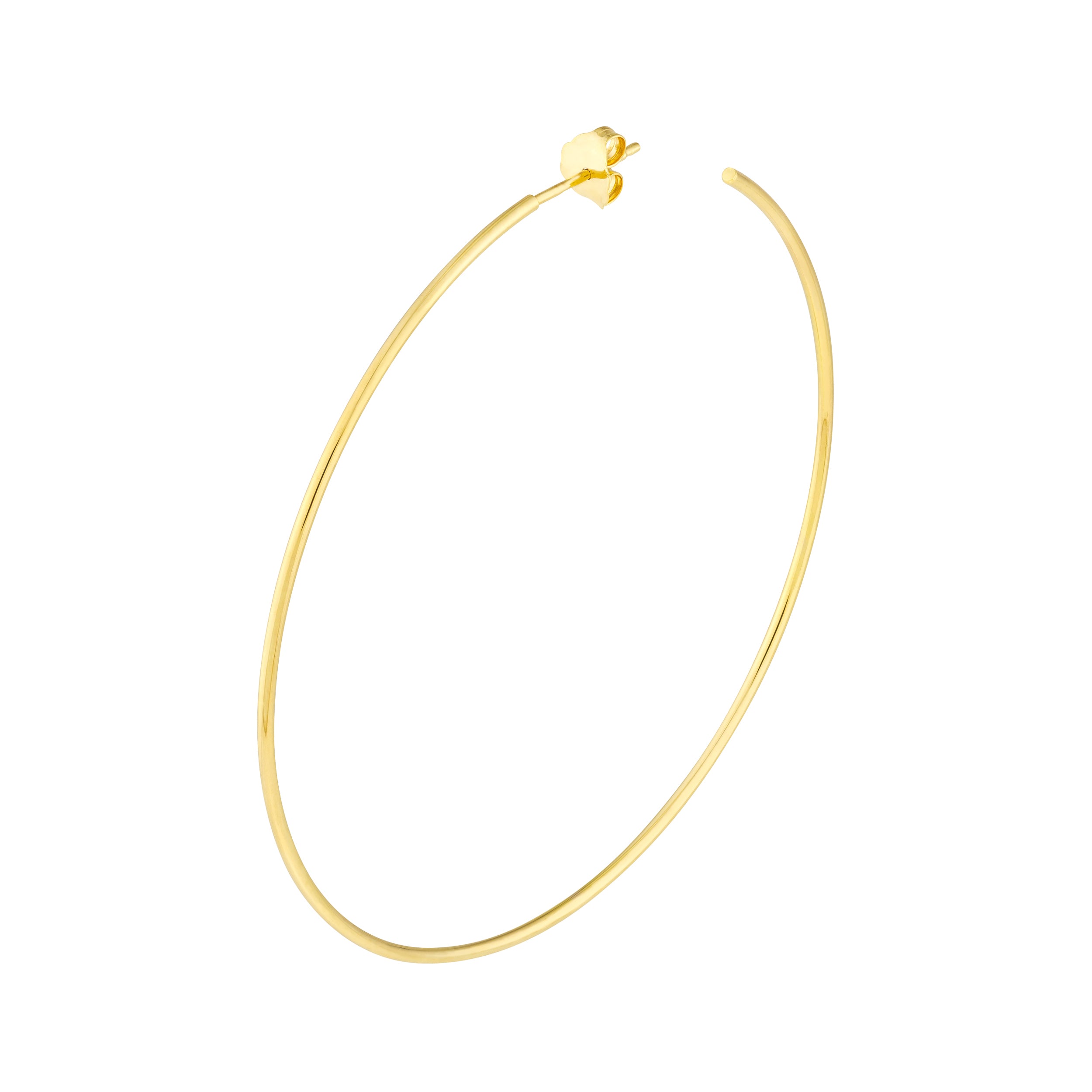 60mm x 1.2mm Hoop Post Earrings