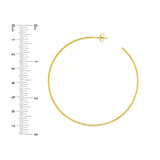 60mm x 1.2mm Hoop Post Earrings