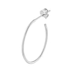 28mm x 19.5mm Oval Post Hoop Earrings