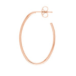 28mm x 19.5mm Oval Post Hoop Earrings