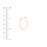 28mm x 19.5mm Oval Post Hoop Earrings