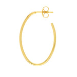 28mm x 19.5mm Oval Post Hoop Earrings