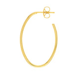 28mm x 19.5mm Oval Post Hoop Earrings