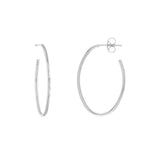 28mm x 19.5mm Oval Post Hoop Earrings