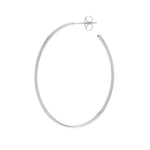 41.50mm x 31.50mm Thin Oval Post Hoop Earrings