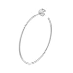 41.50mm x 31.50mm Thin Oval Post Hoop Earrings