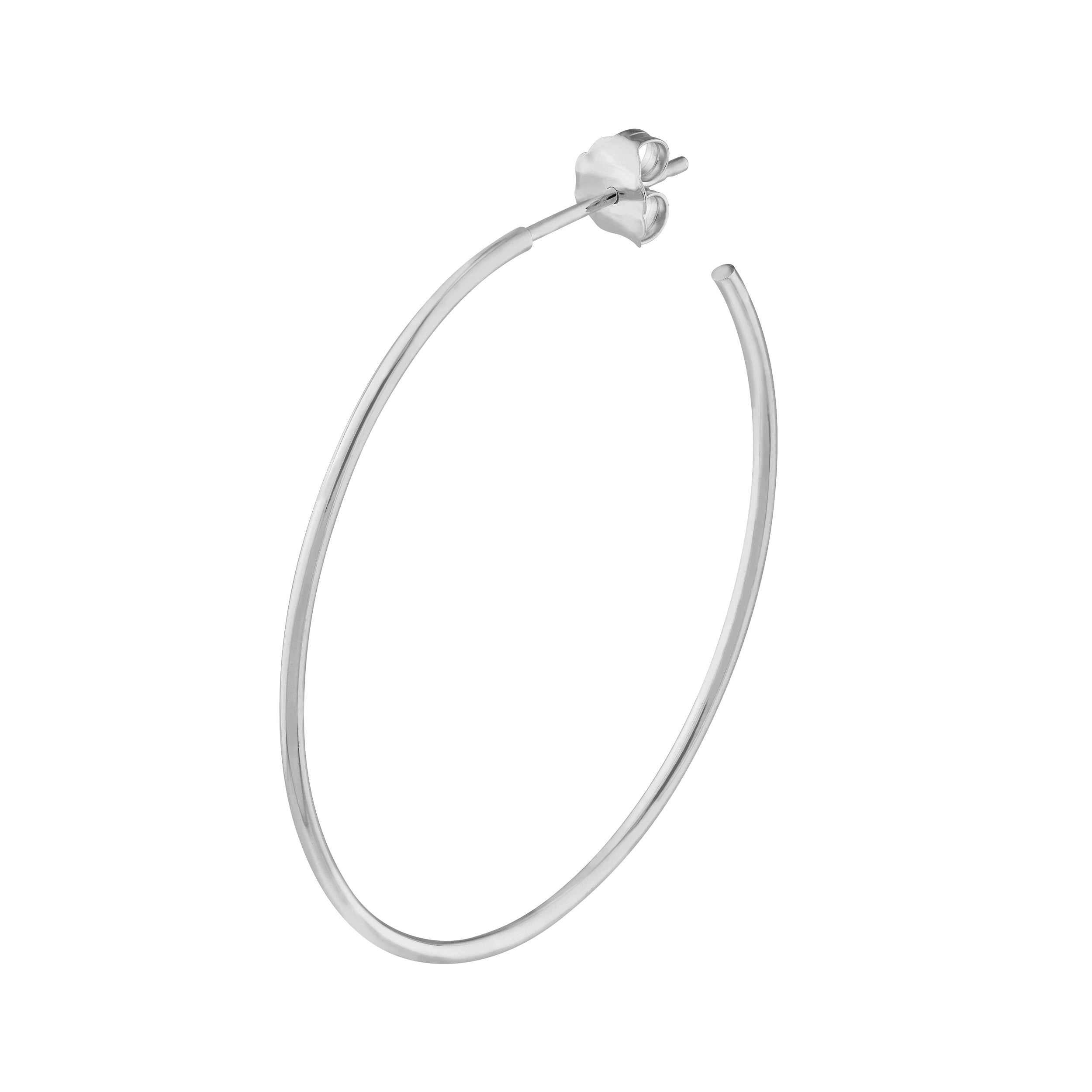 41.50mm x 31.50mm Thin Oval Post Hoop Earrings