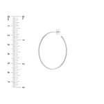 41.50mm x 31.50mm Thin Oval Post Hoop Earrings