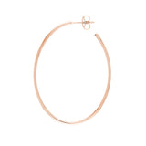 41.50mm x 31.50mm Thin Oval Post Hoop Earrings