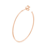 41.50mm x 31.50mm Thin Oval Post Hoop Earrings