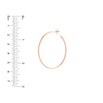 41.50mm x 31.50mm Thin Oval Post Hoop Earrings