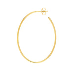 41.50mm x 31.50mm Thin Oval Post Hoop Earrings