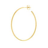 41.50mm x 31.50mm Thin Oval Post Hoop Earrings