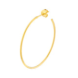 41.50mm x 31.50mm Thin Oval Post Hoop Earrings