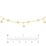 CZ Bezel Station and Drop Adjustable Choker