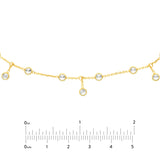 CZ Bezel Station and Drop Adjustable Choker