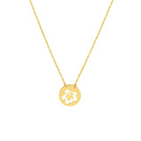 So You Cutout Flower Mini Disc Necklace