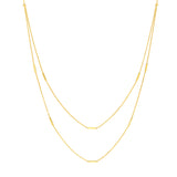 Double Stranded Bar Stations Choker Necklace