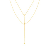 Two-Stranded Connecting Bead Dangle Necklace