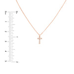 Diamond Mini Cross Adjustable Necklace