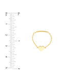 Mini Heart Ring on Chain with Sizing Bar