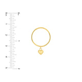 Dangle Heart Wire Ring