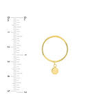 Dangle Disc Wire Ring