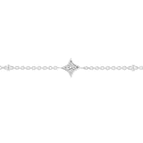 Diamond Star Bezels and Beads Bracelet