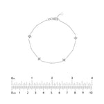 Diamond Star Bezels and Beads Bracelet