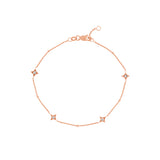 Diamond Star Bezels and Beads Bracelet