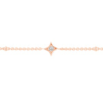 Diamond Star Bezels and Beads Bracelet