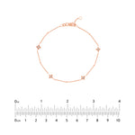 Diamond Star Bezels and Beads Bracelet