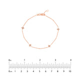 Diamond Star Bezels and Beads Bracelet