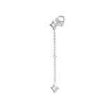 Diamond Star Bezels and Bead Drop Earrings