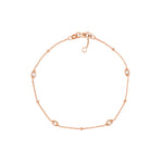 Diamond Marquise Bezels and Beads Bracelet
