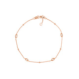 Diamond Marquise Bezels and Beads Bracelet