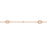 Diamond Marquise Bezels and Beads Bracelet