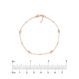 Diamond Marquise Bezels and Beads Bracelet