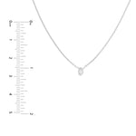 Mini Marquise Diamond Bezel Drop Necklace