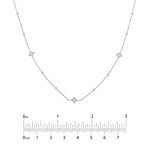 Diamond Star Bezels and Beads Necklace